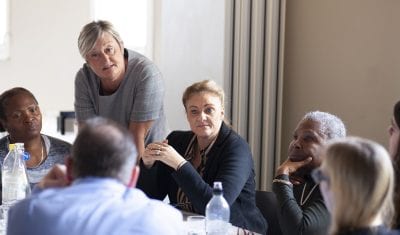 group discussion by participants