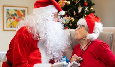 Santa and resident