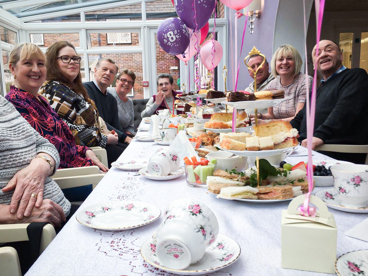 Luton Care Home S Afternoon Tea Birthday Treat For 87 Year Old Eileen
