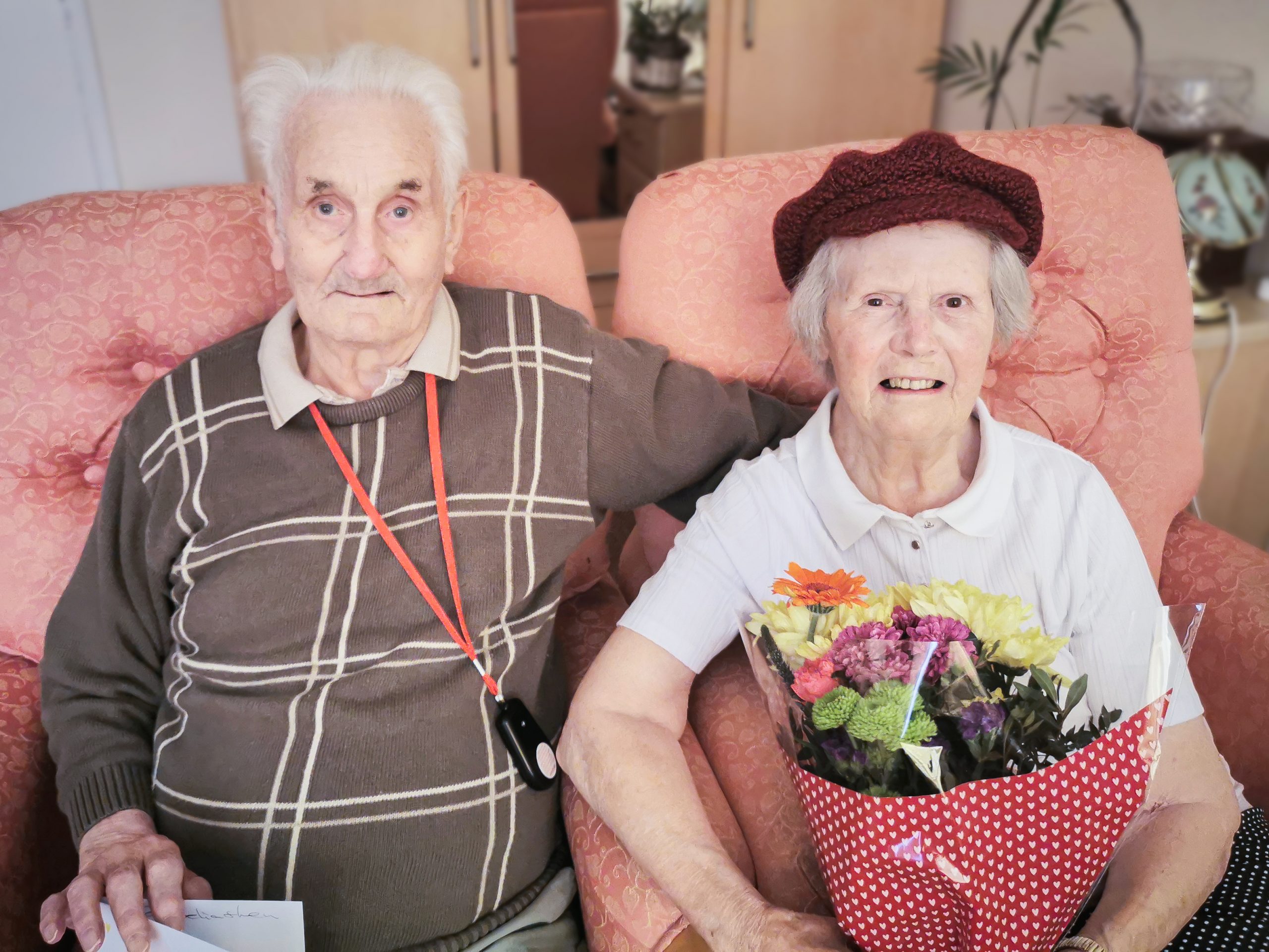 Len and Delia celebrating their wedding anniversary 