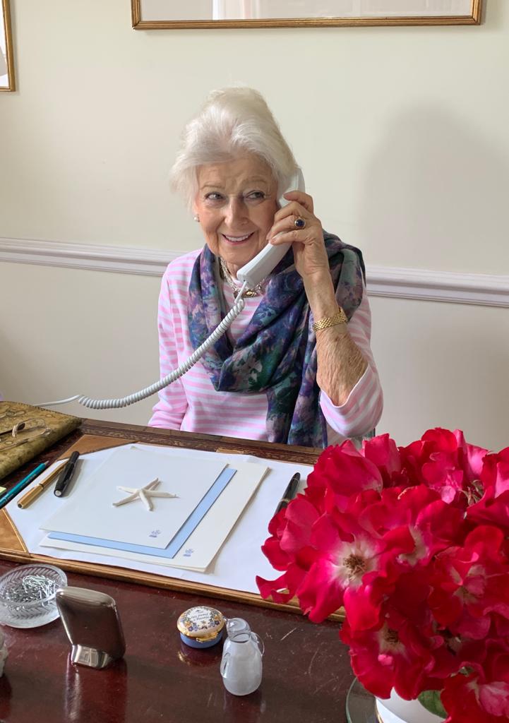 Princess Alexandra on the phone to our Chief Executive and Chair of the Board