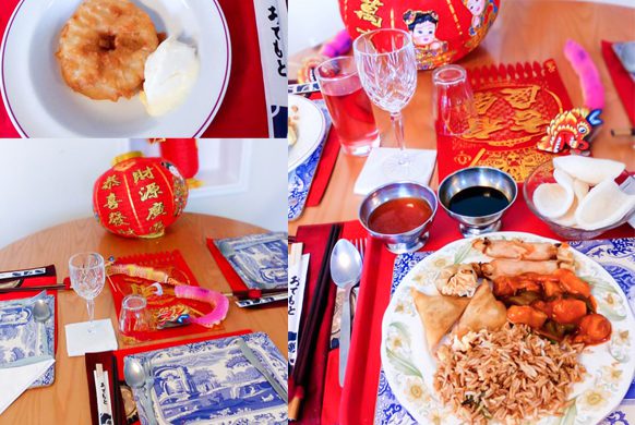 A variety of Chinese food and decorations used for the themed day at our Coulsdon care home