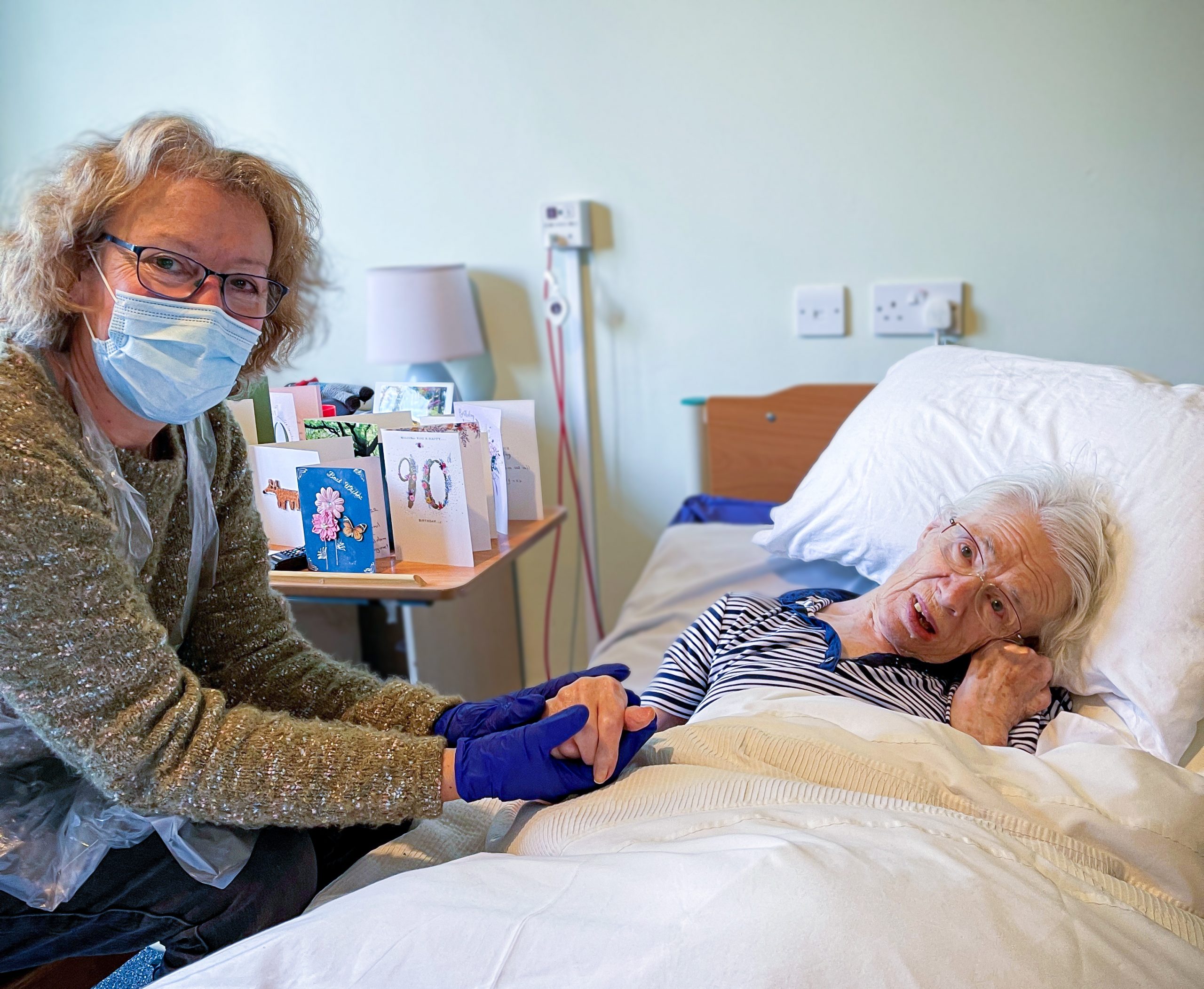 Redcot resident Pamela with daughter Linda on her 90th birthday