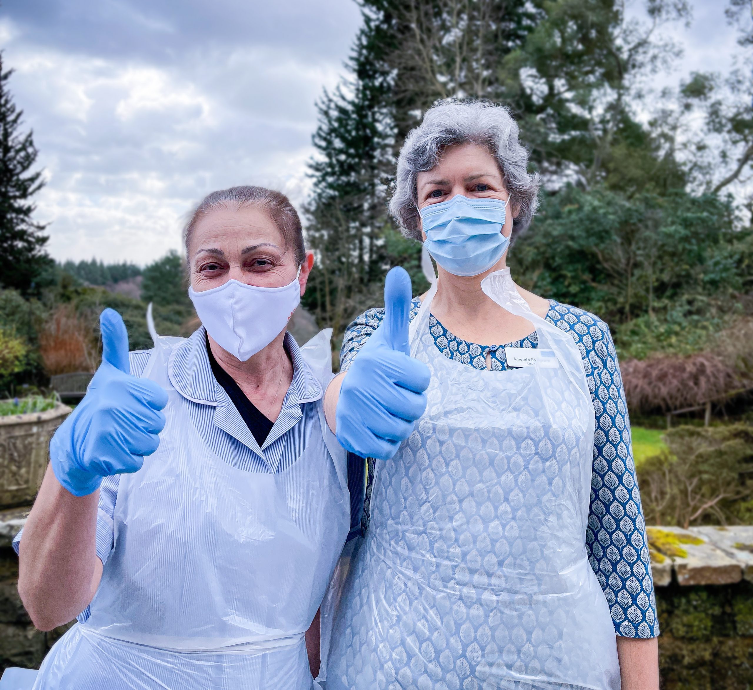 Lana and Amanda who work at Redcot care home