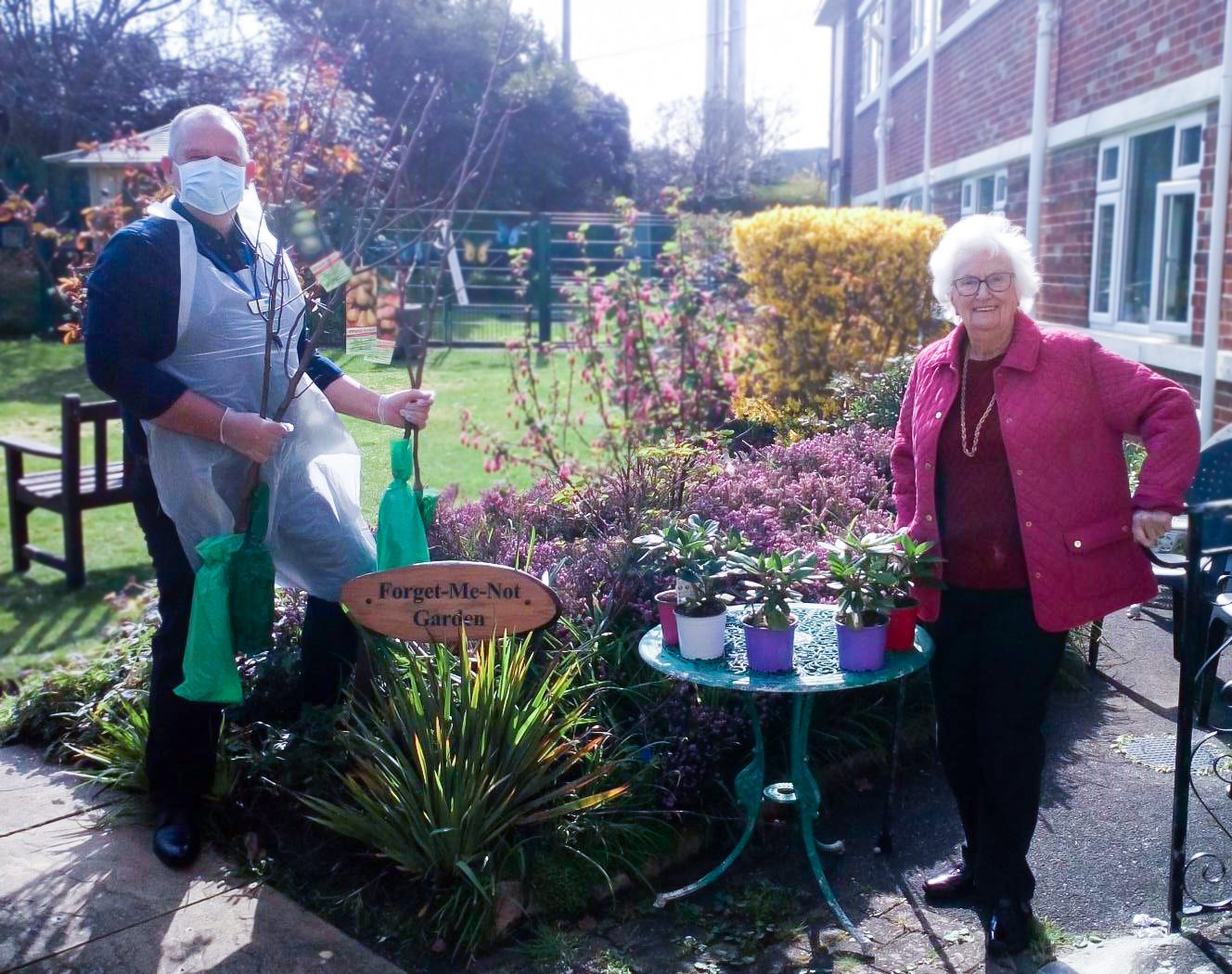 Planting trees at RNNH care home on National Day of Reflection