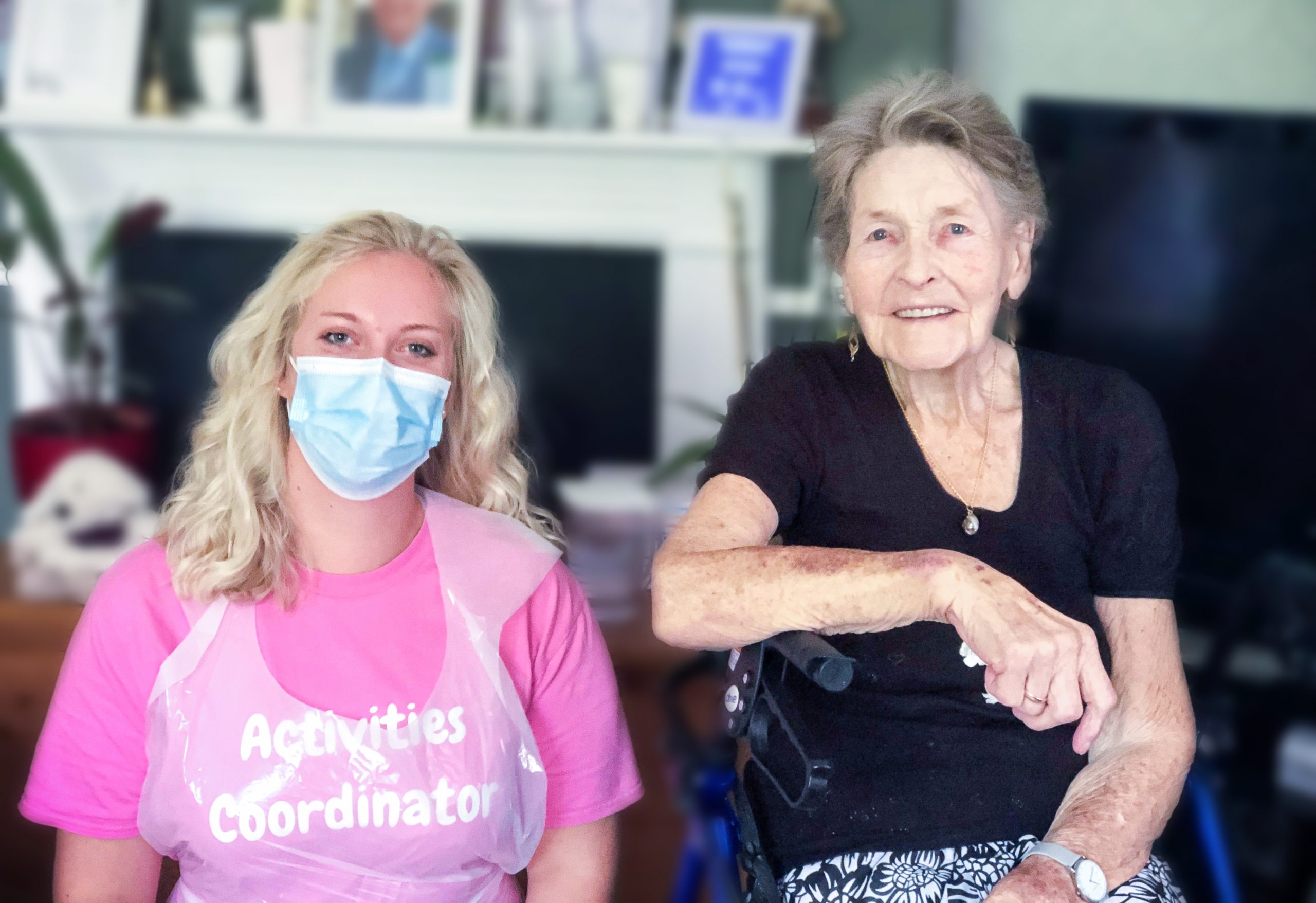 The Lawn care home's Dementia Champion and Activity Coordinator Camilla Coulston with resident Sheila