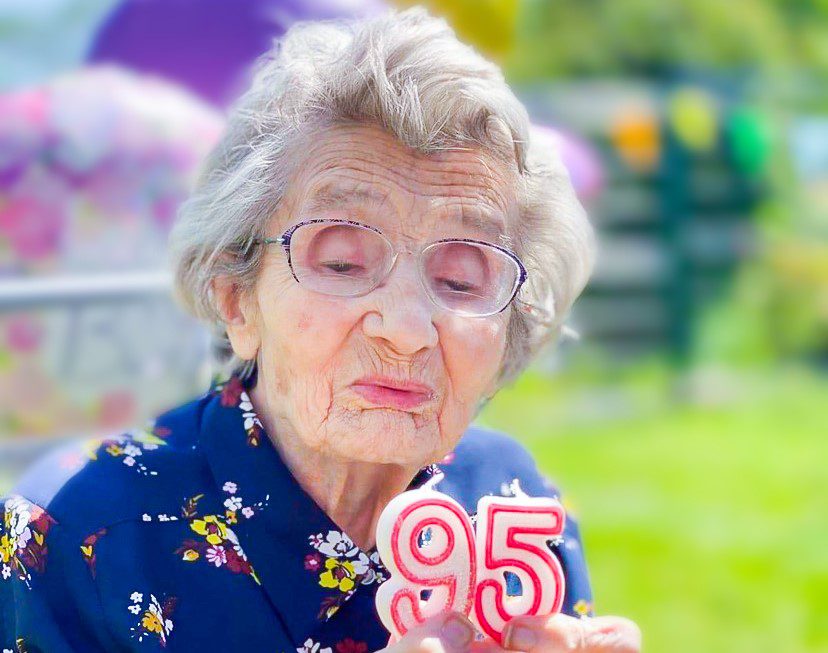 Eileen on her 95th Birthday