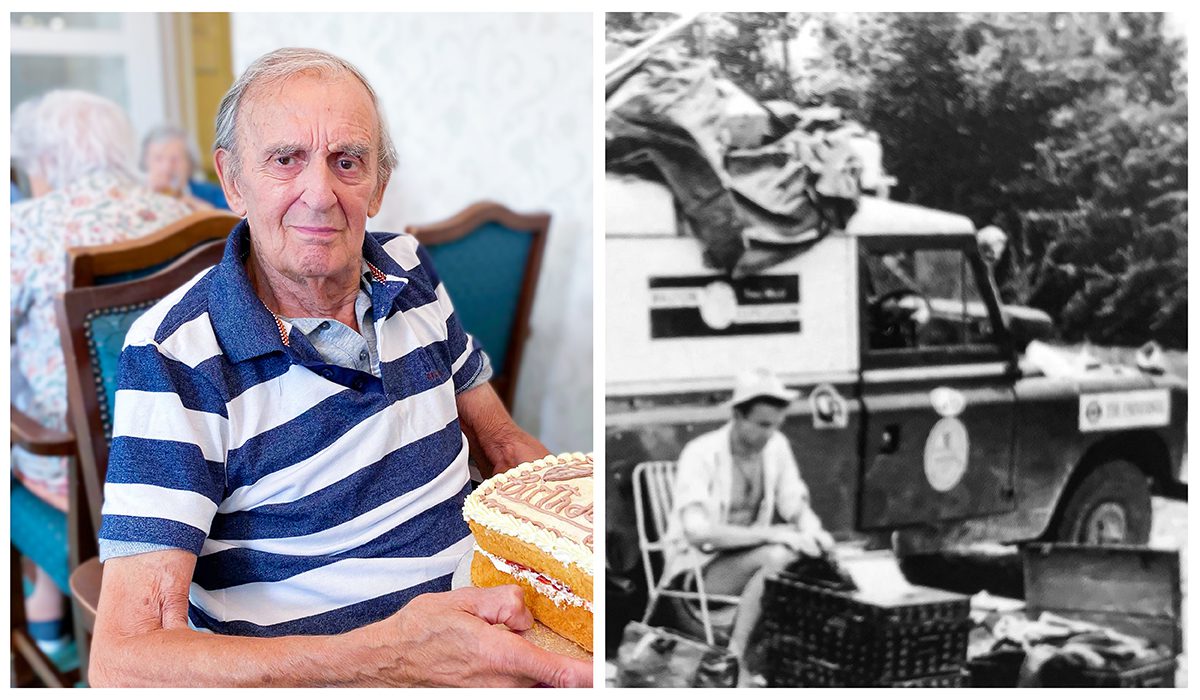 September highlights - Keith on his birthday and a black and white image of the Land Rover adventure