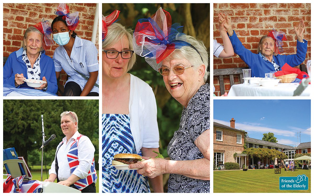 A collage of The Lawn care home's celebrations