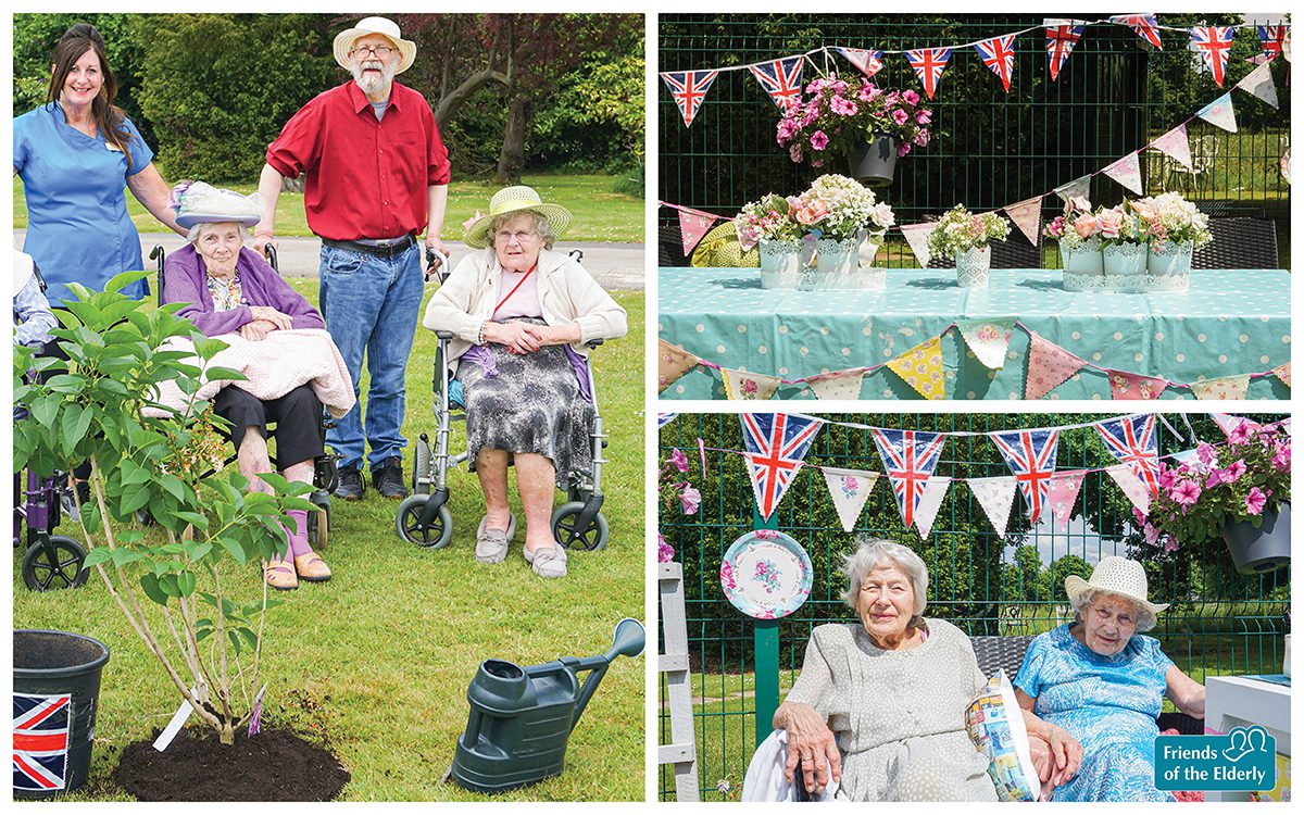 A collage of Orford House care home's celebrations