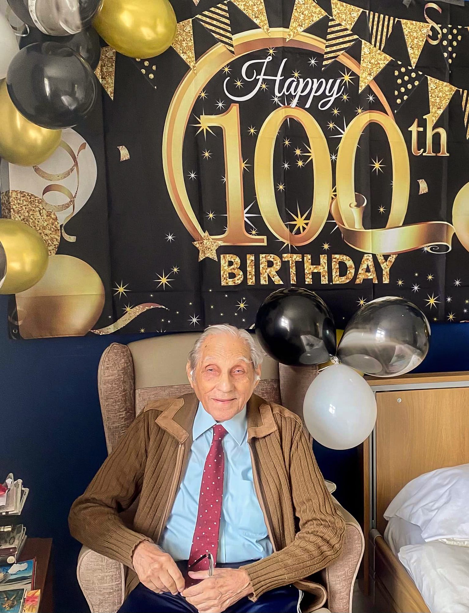 Centenarian Cedric on his birthday