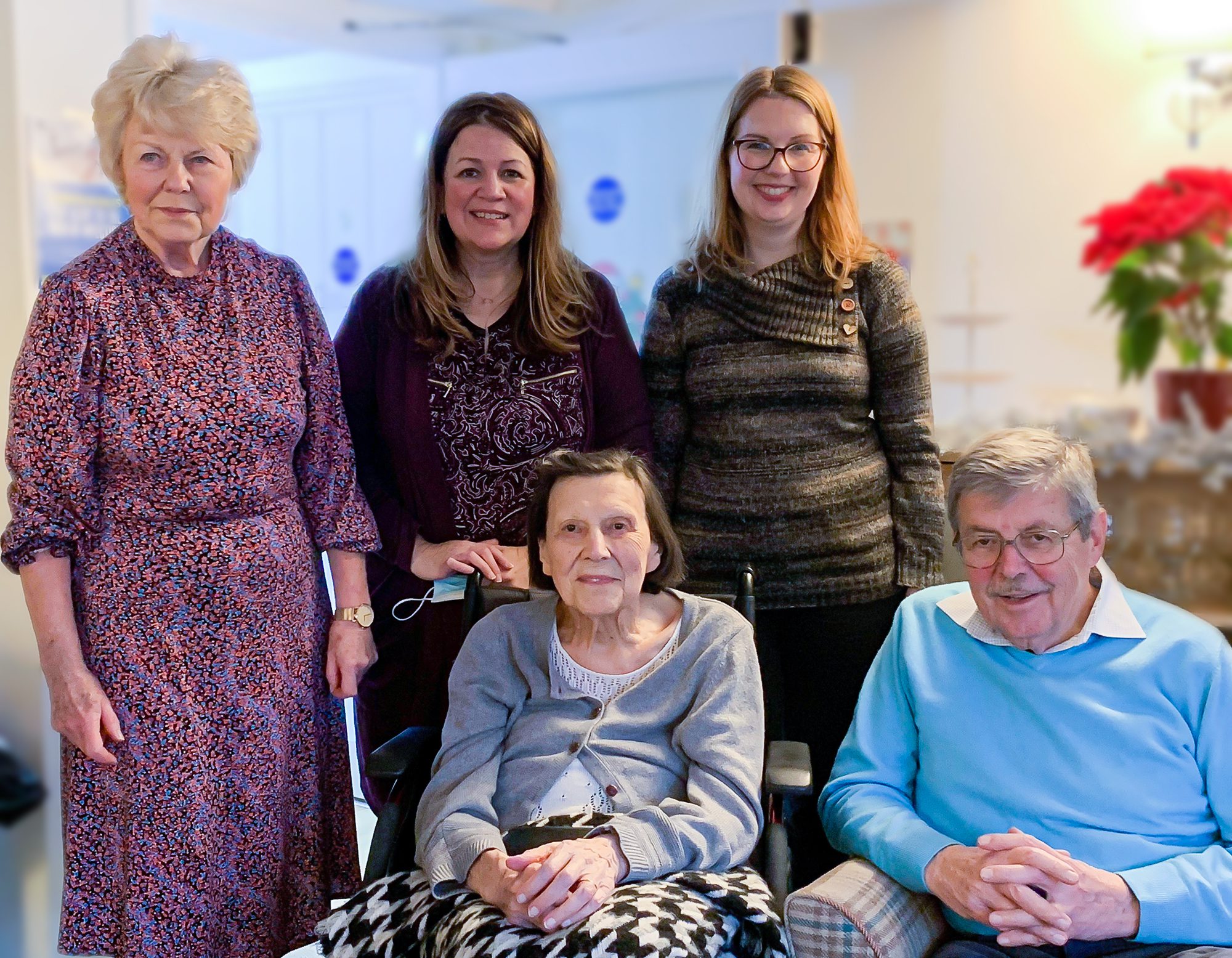 Blanche and her family on her birthday.