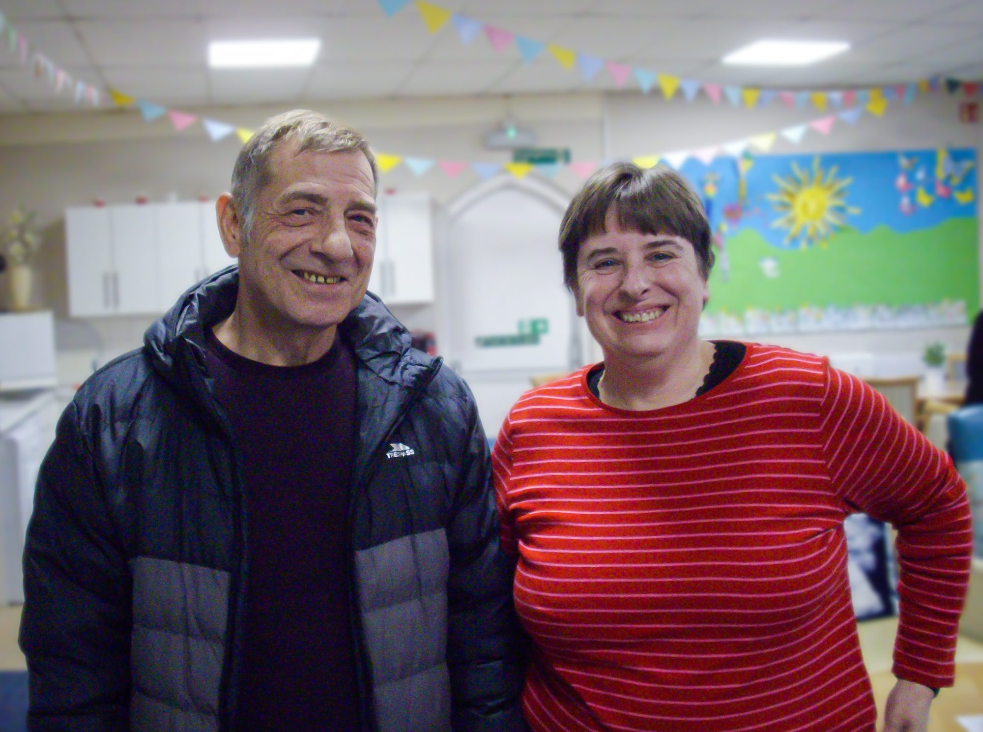 Kidderminster Day Care clients Dave and Wendy on Valentine's Day