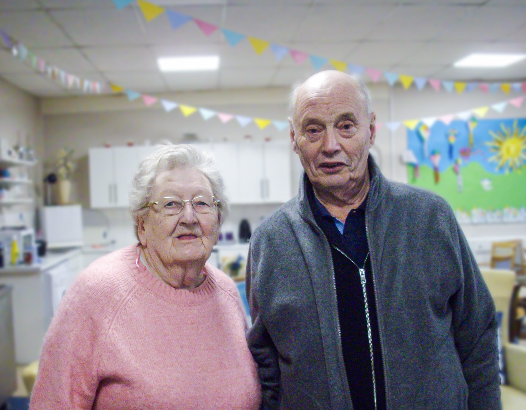 Kidderminster Day Care clients Jean and Clive on Valentine's Day