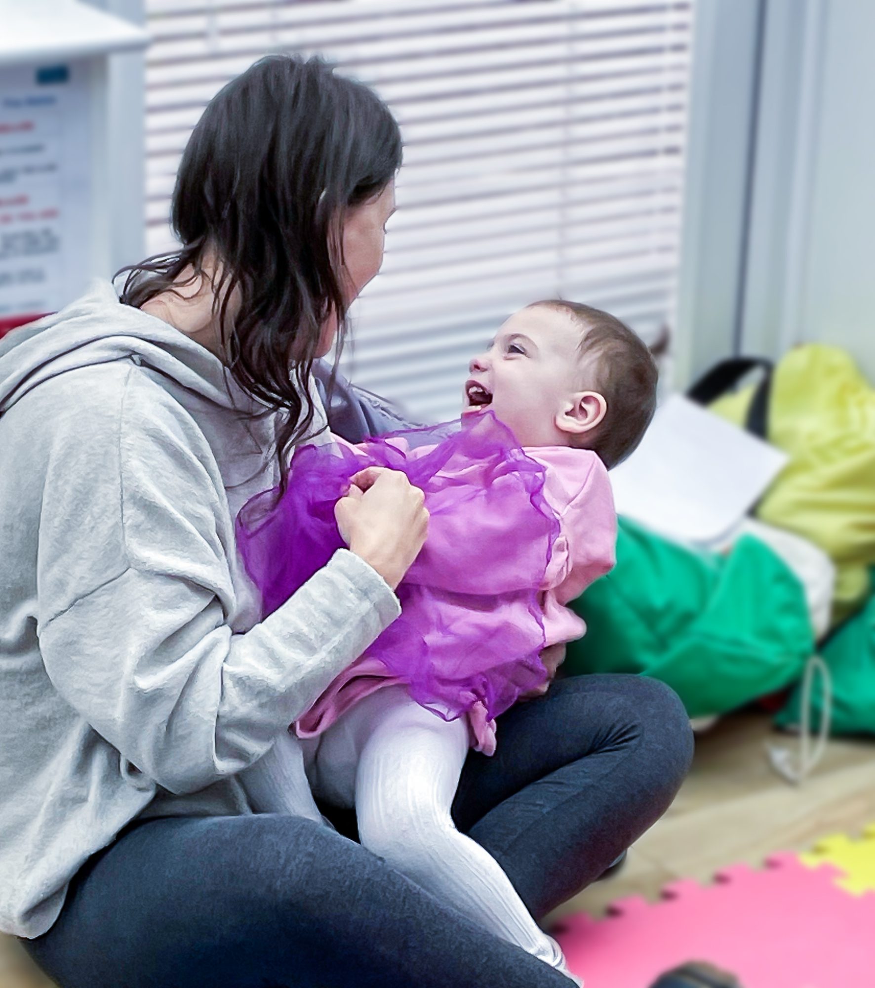 Toddler laughing. 