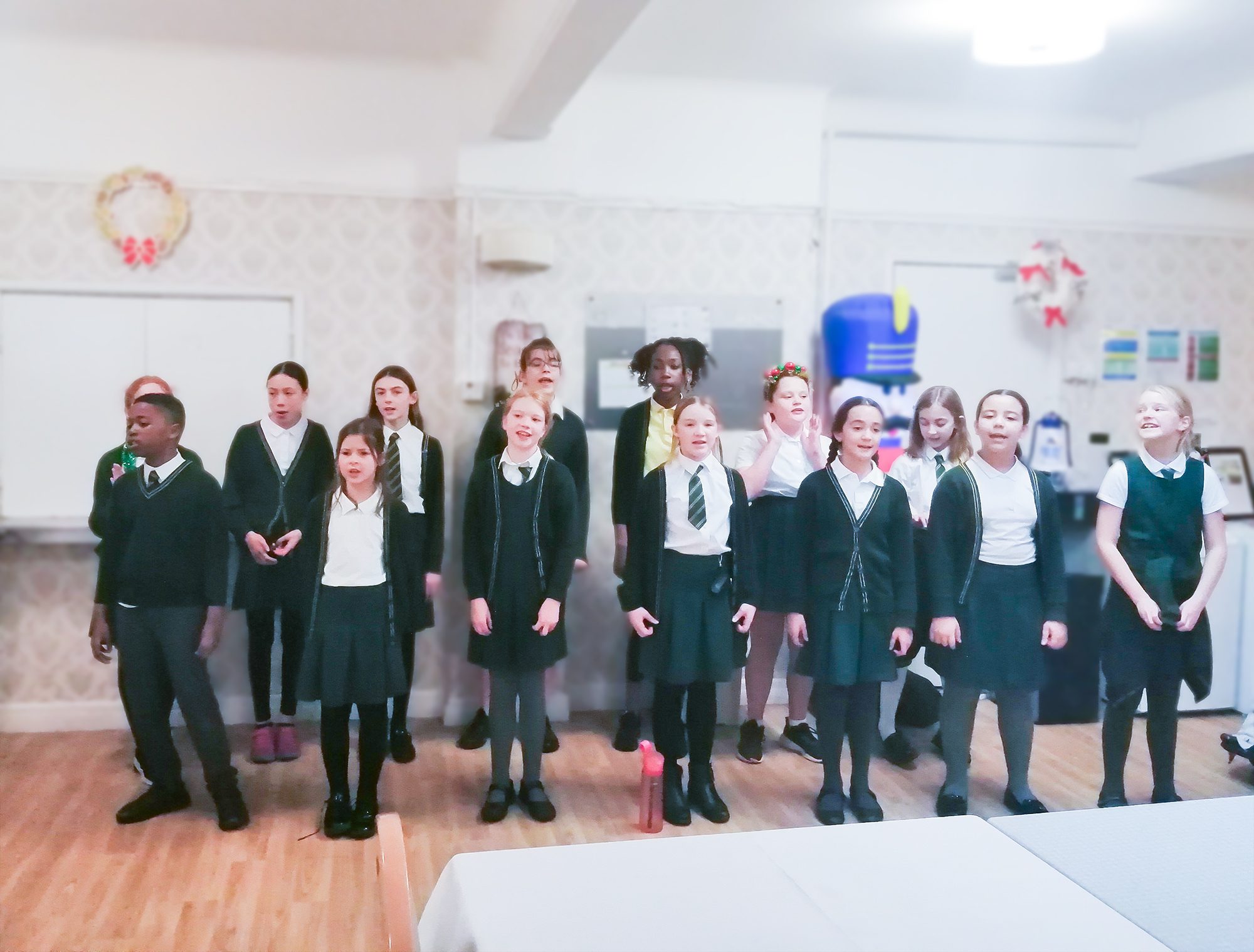 Children performing at RNNH care home